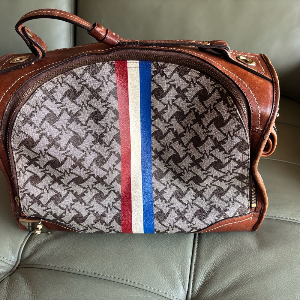 Juicy Couture Brown and Gray Dog Carrier